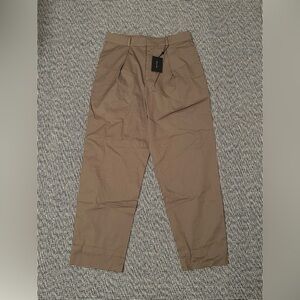 Brand New Massimo Dutti Women's Tan pleated Pants